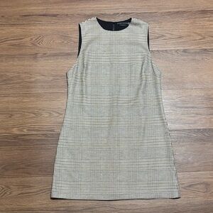Alice + Olivia Plaid Sleeveless Mini Dress Size 12 NWT Wool Blend Shift